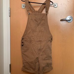 Tan Overall Shorts
